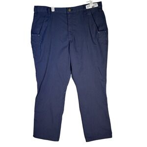 Carhartt Pants Mens 38x28 Navy Blue Ripstop Utility Workwear Outdoor Relaxed Fit